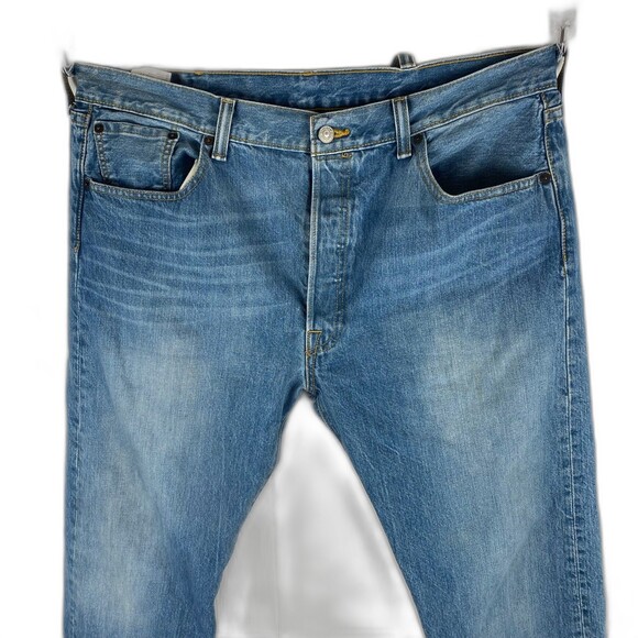 Levi's 501 Original Fit Jeans Men’s 38x32 Blue Straight Leg Button Fly Denim - Picture 6 of 10
